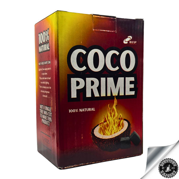 Coco prime Coconut Shell Charcoal Cubes for Hookah Pipe Use and incense (72 Pieces) Downtown Vapoury