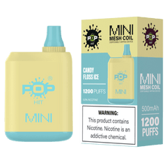 Pop Hit Mini 1200 Puff Disposable Device Rechargeable 5% Candy Floss Ice