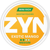 Zyn Exotic Mango Mini Rich Nicotine Pouches (1pc) Medium 3.6mg Downtown Vapoury