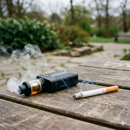 Vape and a cigarette