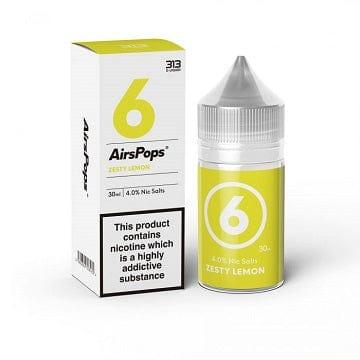 AirsPops 30ML Zesty Lemons Salts: A Burst of Citrus in Every Puff - Downtown Vapoury