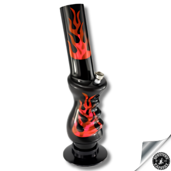 Acrylic Water Bong – Large – 32cm Flames Downtown Vapoury