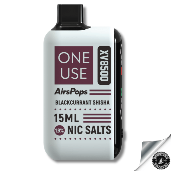 AirsPops ONE USE XV 15ml Disposable Vape - 5% Blackcurrant Shisha Downtown Vapoury