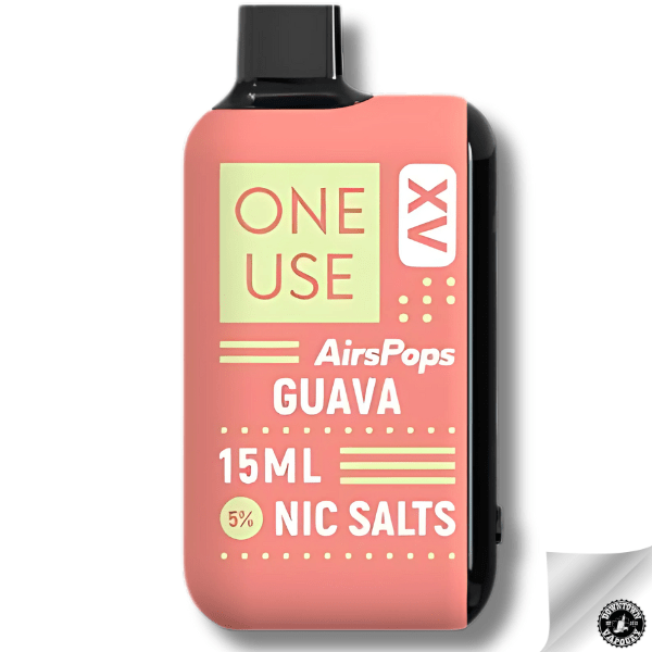 AirsPops ONE USE XV 15ml Disposable Vape - 5% Guava Downtown Vapoury