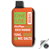 AirsPops ONE USE XV 15ml Disposable Vape - 5% Rich mango Downtown Vapoury