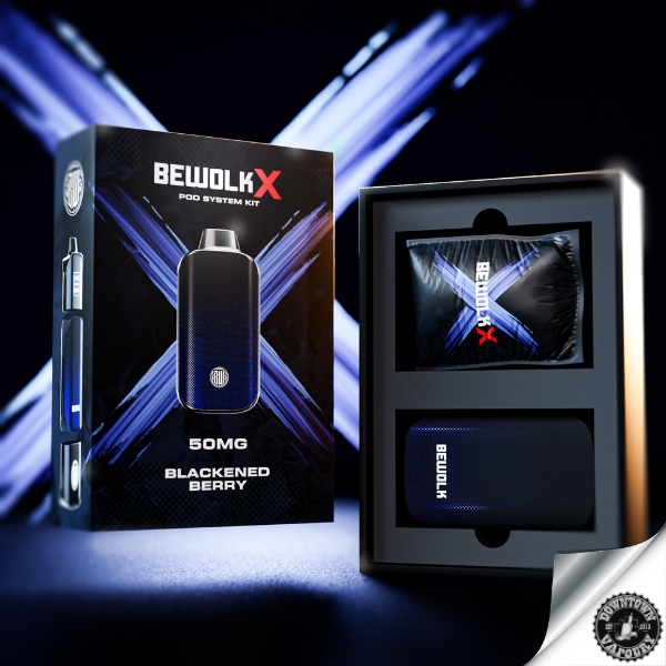 Bewolk X Pod System Kit Blackened Berry Kit Downtown Vapoury