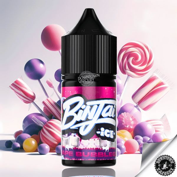 Binjai Grape Bubblegum 30ml Nic Salts Downtown Vapoury