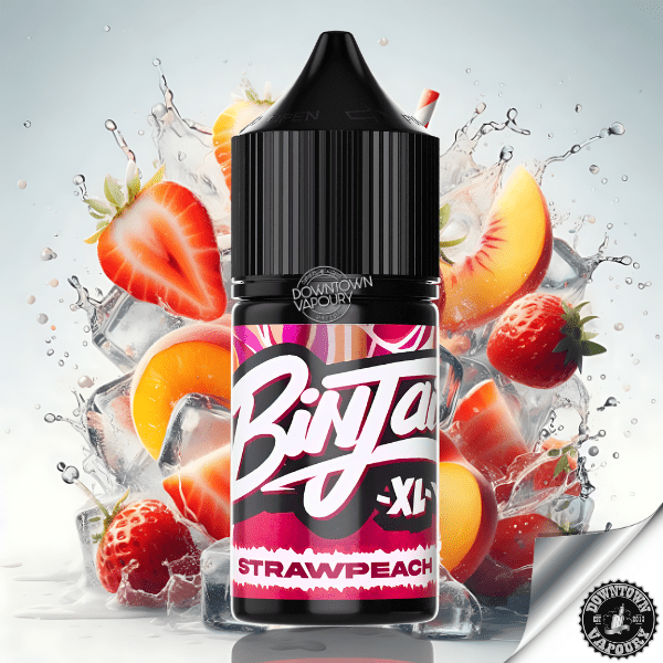 Binjai Strawberry Peach 30ml Nic Salts Downtown Vapoury