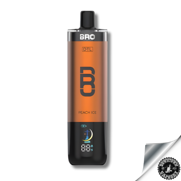 Bro Hookah 40 000 Puff Disposable Device 5mg Peach Ice Downtown Vapoury