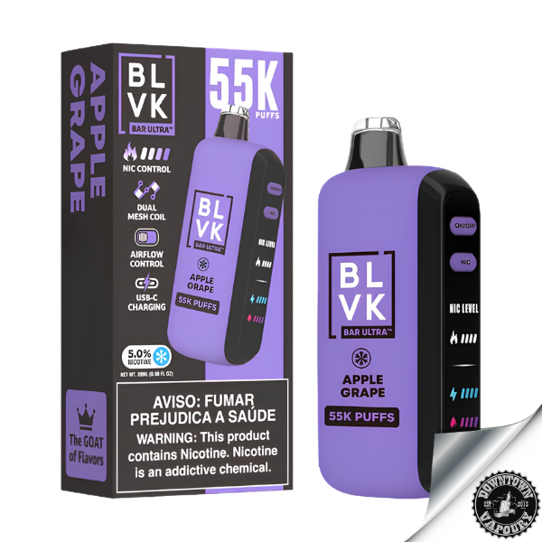 BVLK Ultra 55,000 Puff Disposable Pod Device 5% Apple Grape Downtown Vapoury