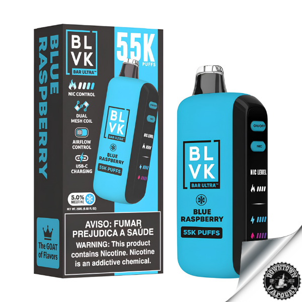BVLK Ultra 55,000 Puff Disposable Pod Device 5% Blue Raspberry Downtown Vapoury