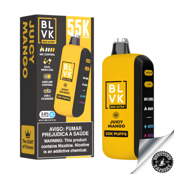 BVLK Ultra 55,000 Puff Disposable Pod Device 5% Juicy Mango Downtown Vapoury