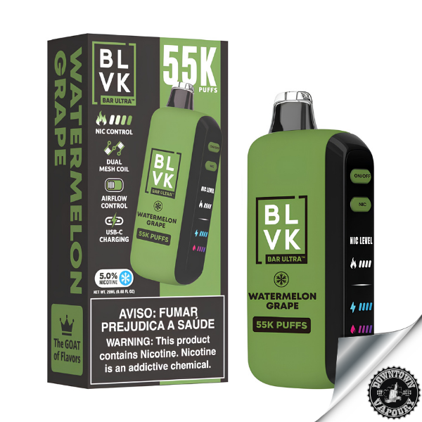 BVLK Ultra 55,000 Puff Disposable Pod Device 5% Watermelon Grape Downtown Vapoury