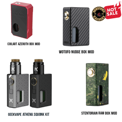 CoilArt Azeroth Squonk mod / Geekvape Athena Squonk Kit /Wotofo Stentorian RAM BF Box Mod / Wotofo Nudge Box