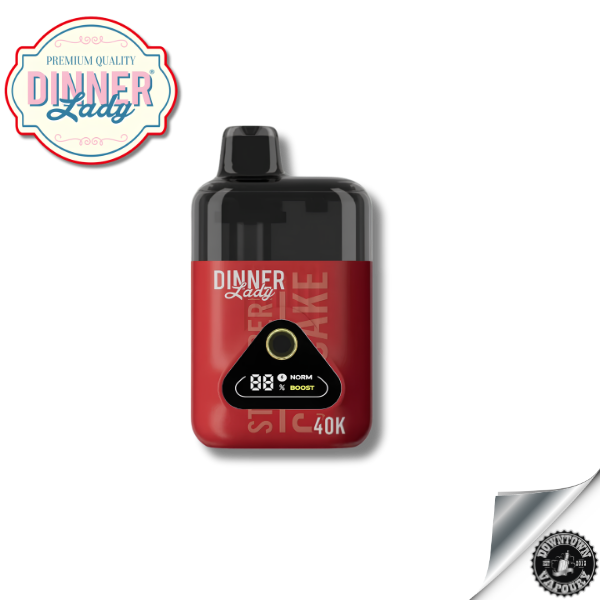 Dinner Lady Desserts 40K Disposable Vape 5% Strawberry Cupcake Downtown Vapoury