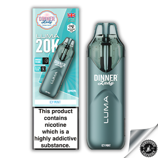 Dinner Lady Luma 20K Puff Disposable Vape 5% Icy Mint Downtown Vapoury