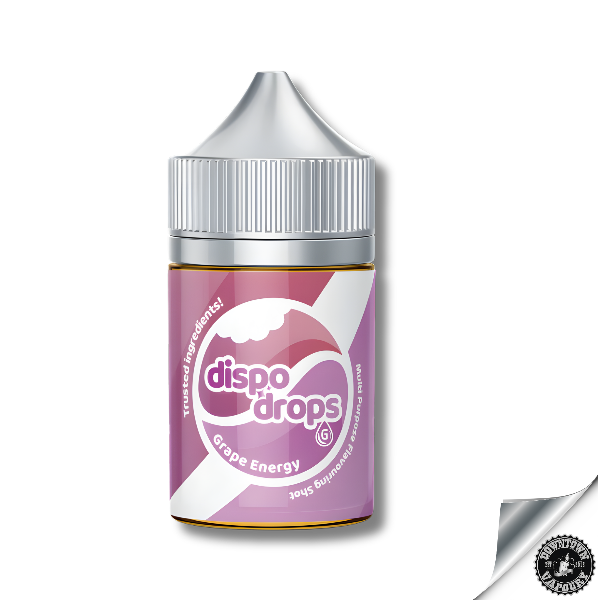 Dispo Drops Grape Energy 60ml Longfill Downtown Vapoury