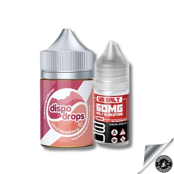Dispo-Drops Litchi Raspberry 60ML (Long Fill) 30MG Downtown Vapoury