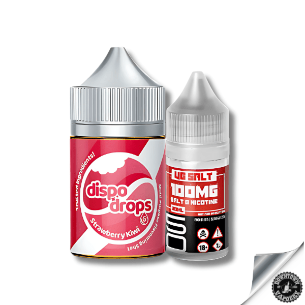 Dispo-Drops Strawberry Kiwi 60ML (Long Fill) 30MG Downtown Vapoury