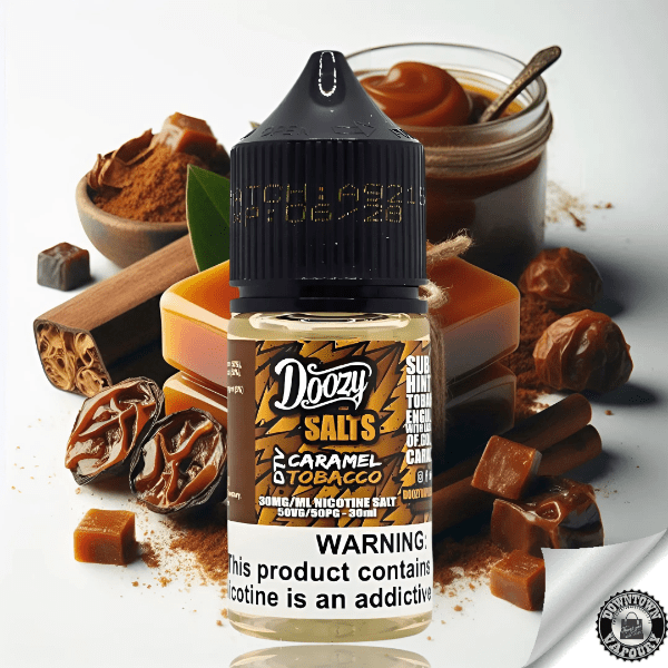 Doozy Caramel Tobacco 30ML Nic Salts 30MG Downtown Vapoury