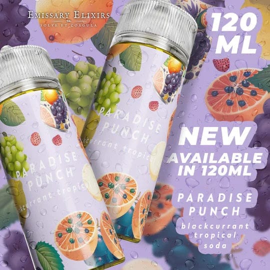 Emissary elixirs Paradise Punch Blackcurrant Tropical Soda 120ml 3MG
