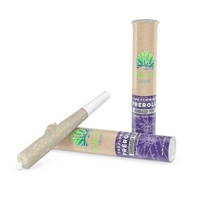 ERTH Hemp Granddaddy Purple CBD Pre-Roll Downtown Vapoury