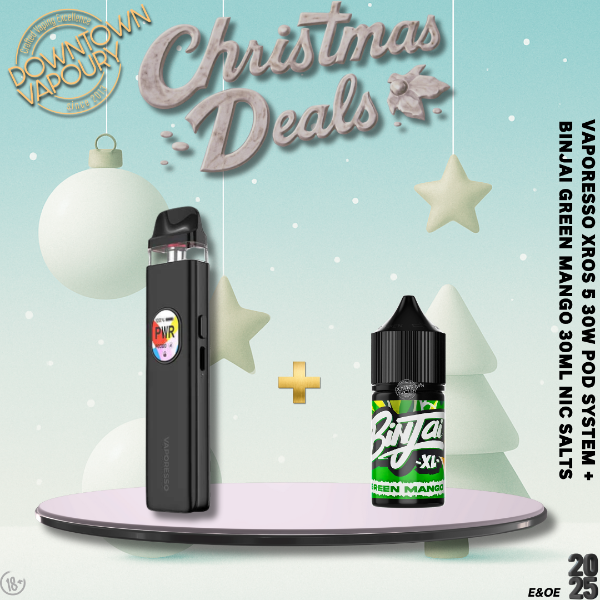 Vaporesso XROS 5 30W Pod System + Binjai Green Mango 30ml Nic Salts