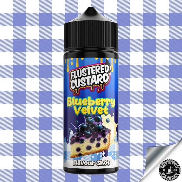 Flustered Custard Blueberry Velvet Longfill Downtown Vapoury