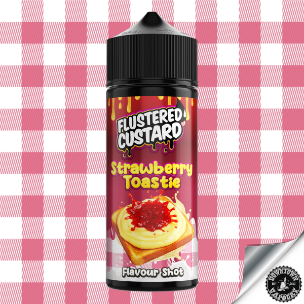 Flustered Custard Strawberry Toastie Longfill Downtown Vapoury