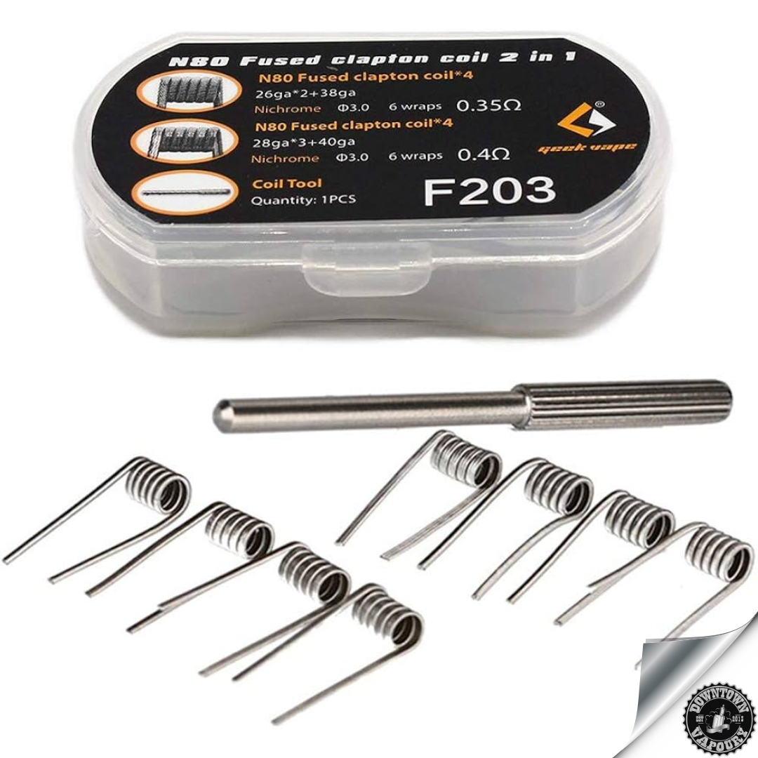 GeekVape F203 Fused Clapton Coil 2-in-1 Coil Kit Downtown Vapoury