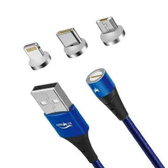 KUMIHO K1 3 IN 1 MAGNETIC 3A BRAIDED FAST CHARGE SYNC CABLE