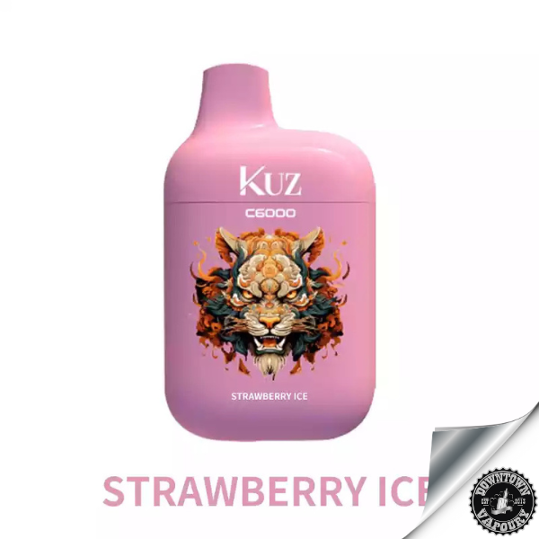 KUZ C6000 Puff Disposable Device 5% Strawberry Ice Downtown Vapoury
