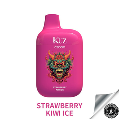 KUZ C6000 Puff Disposable Device 5% Strawberry Kiwi Ice Downtown Vapoury