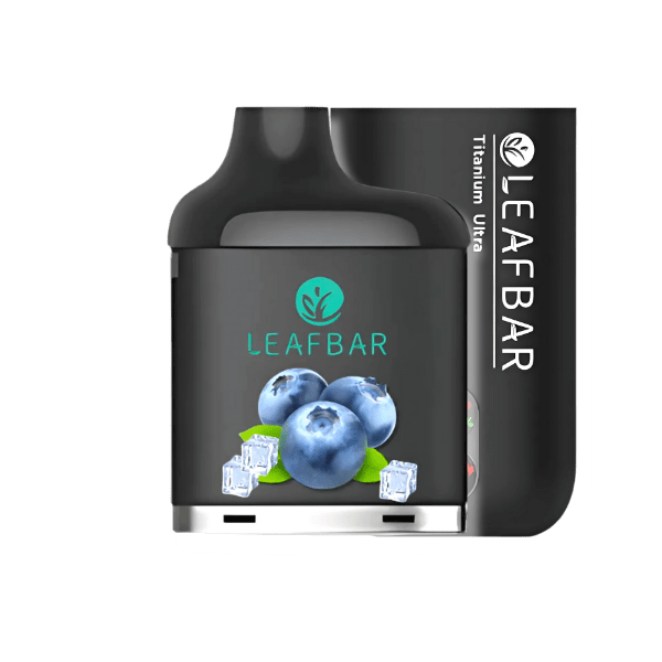 LeafBar Titanium Ultra 5% 20 000 Puff Kit Black / Blueberry Ice Downtown Vapoury