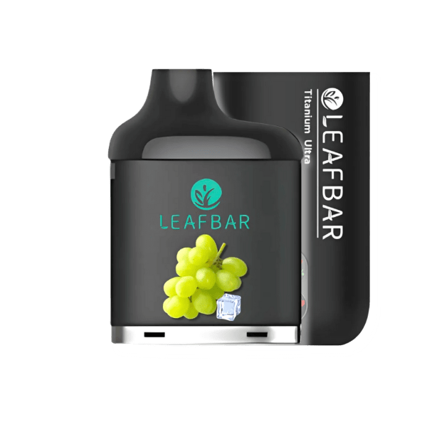 LeafBar Titanium Ultra 5% 20 000 Puff Kit Black / Grape Ice Downtown Vapoury