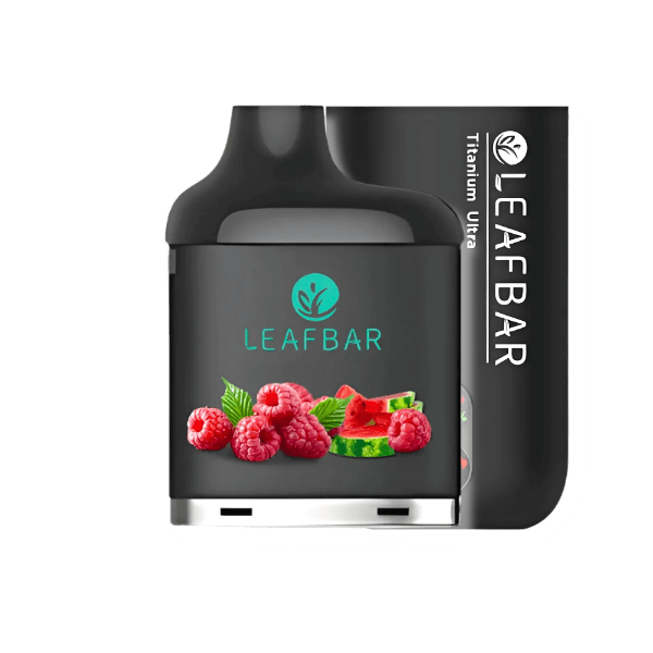 LeafBar Titanium Ultra 5% 20 000 Puff Kit Black / Raspberry Watermelon Downtown Vapoury
