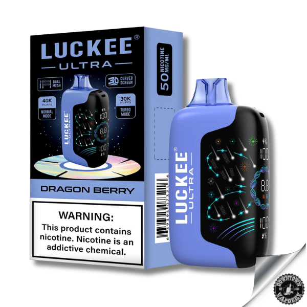 Luckee Ultra 40 000 Puff Disposable Pod Device 5% Dragon Berry Downtown Vapoury