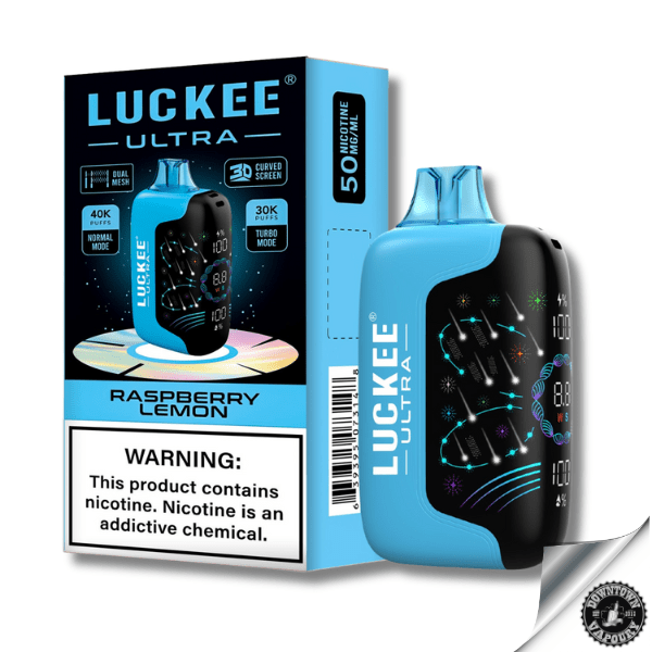 Luckee Ultra 40 000 Puff Disposable Pod Device 5% Raspberry Lemon Downtown Vapoury