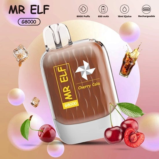 MR ELF 8000 Puff Disposable Pod Device 5% Cherry Cola Downtown Vapoury