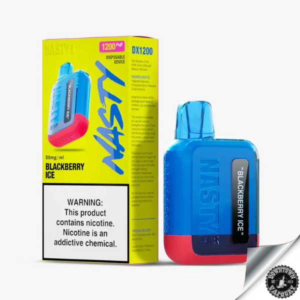 Nasty Bar 1200 Puff Disposable Pod Device 5% Blackberry Ice Downtown Vapoury