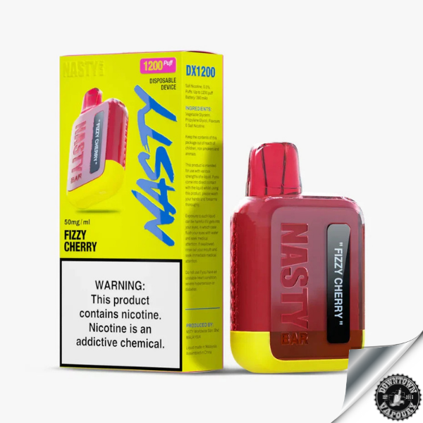 Nasty Bar 1200 Puff Disposable Pod Device 5% Fizzy Cherry Downtown Vapoury