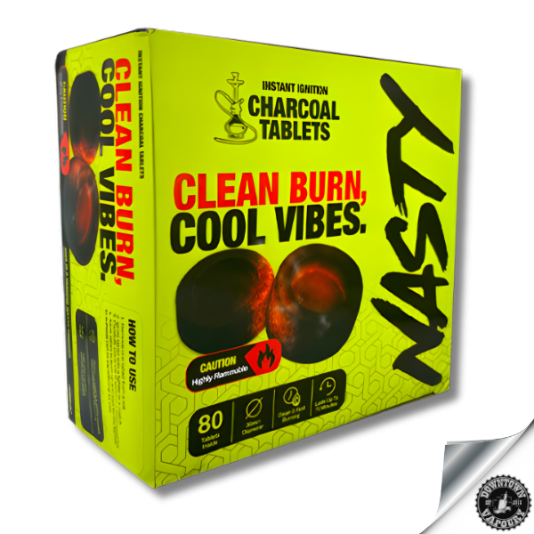 Nasty Charcoal 38mm – 1x8x10s (1pc) (Individual) Downtown Vapoury