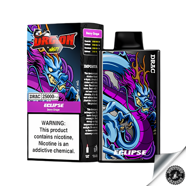 Nasty Drg:on 25k Disposable 50MG Eclipse - Berry Grape Downtown Vapoury