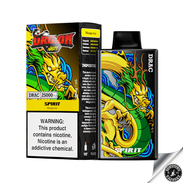 Nasty Drg:on 25k Disposable 50MG Spirit - Mango Ice Downtown Vapoury