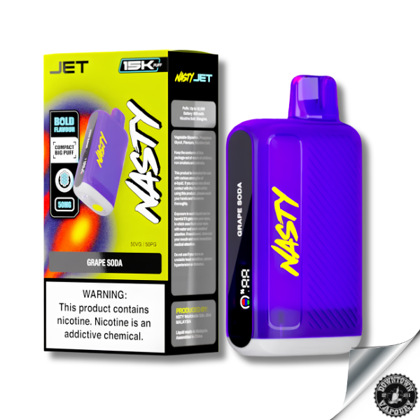 Nasty Jet Rechargeable Disposable 15K puff 5% Downtown Vapoury