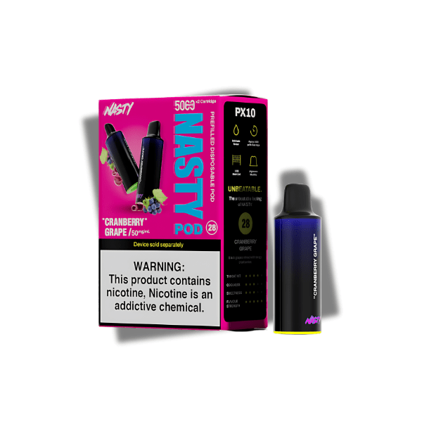 Nasty PX10 Disposable Flavor Pods Cranberry Grape Downtown Vapoury