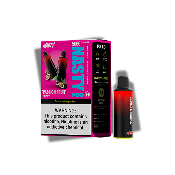 Nasty PX10 Disposable Flavor Pods Passion Fruit Downtown Vapoury