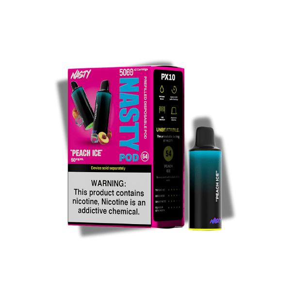 Nasty PX10 Disposable Flavor Pods Peach Ice Downtown Vapoury