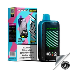 Nasty Surge+ Summer Ice 55 000 Puff Disposable Device 5% Jozi Frost - Raspberry Slushy Ice Downtown Vapoury