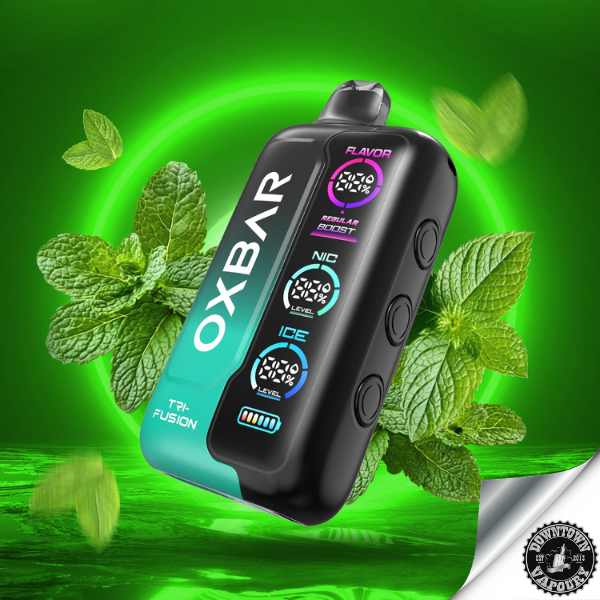 Oxbar Tri-Fusion 50 000 Puff Disposable Pod Device 5% Double Mint Downtown Vapoury